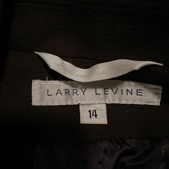 Larry Levine Vintage Espresso Brown Wool Single-Breasted Coat Sz 14 EUC - Picture 6 of 9